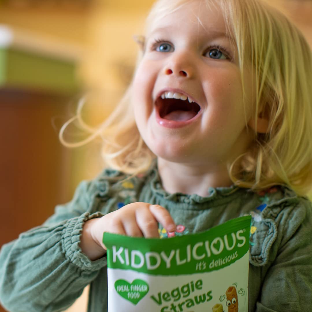 Kiddylicious Veggie Straws - Tomato, Kale & Spinach Flavored Snacks for Babies 9+ Months - 16 Packs