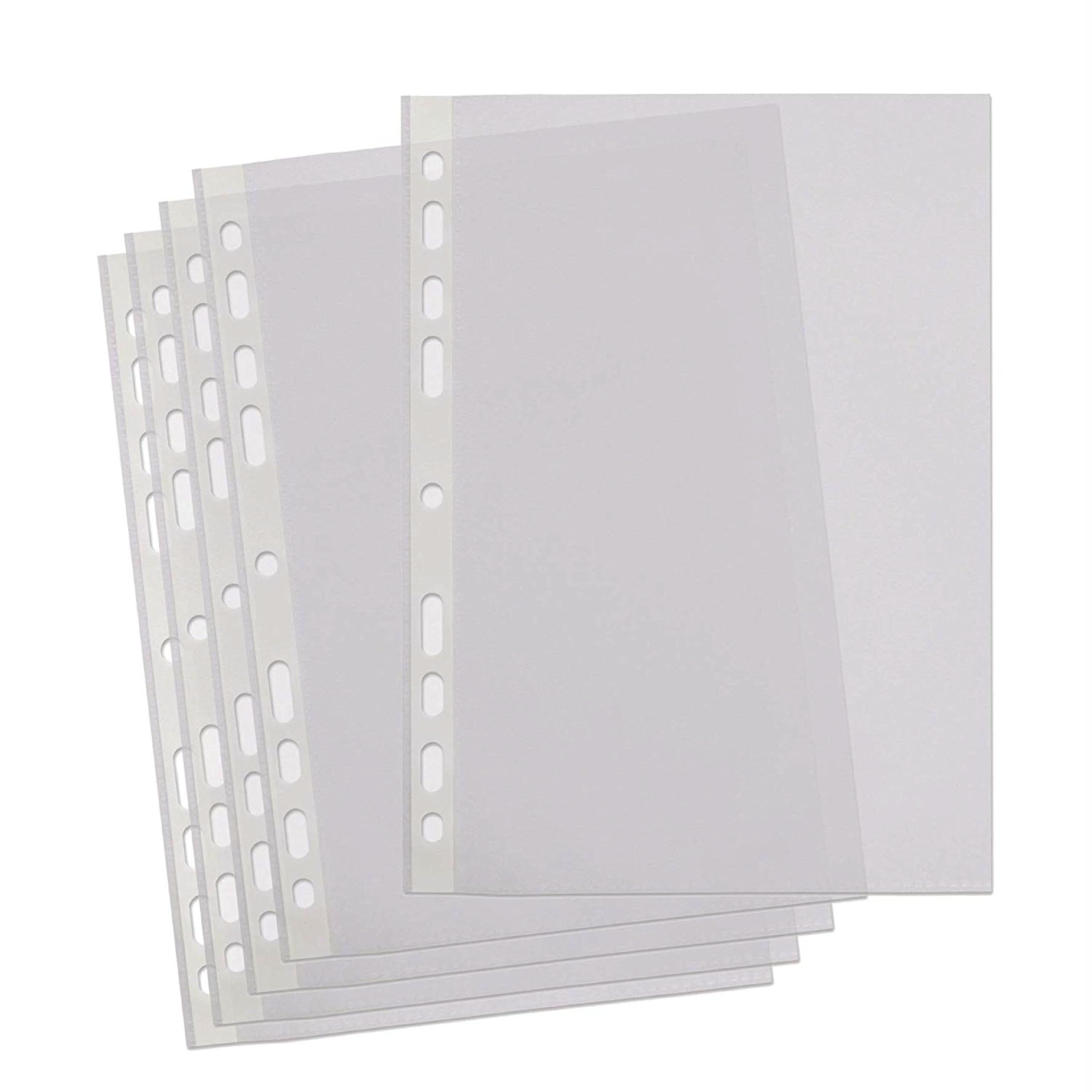 SUMMIT Punched Pockets A4 - Clear Embossed Finish | Universal Multi-Punch | 100 Pack 1