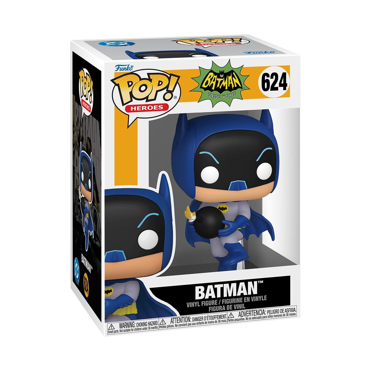 Funko Batman 1966 - Batman with Bomb Vinyl Figure | 3.75 Inch | Multicolor