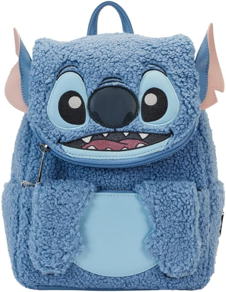 Loungefly Stitch Plush Pocket Mini Backpack (0671803476479)