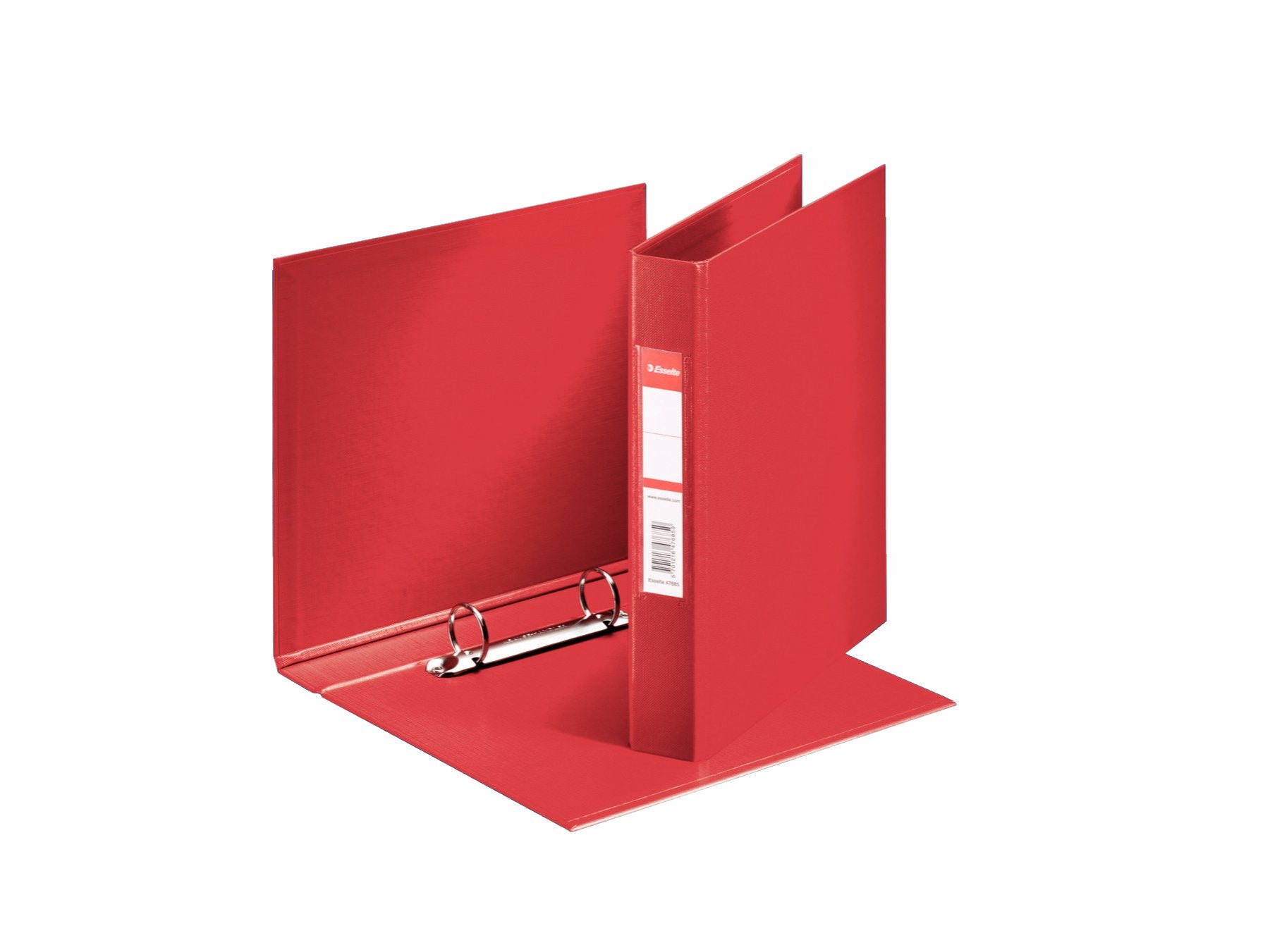 Esselte O-Ring Binder - 25 mm Ring Size, A5 Format, Red | Grey Cardboard/Polypropylene