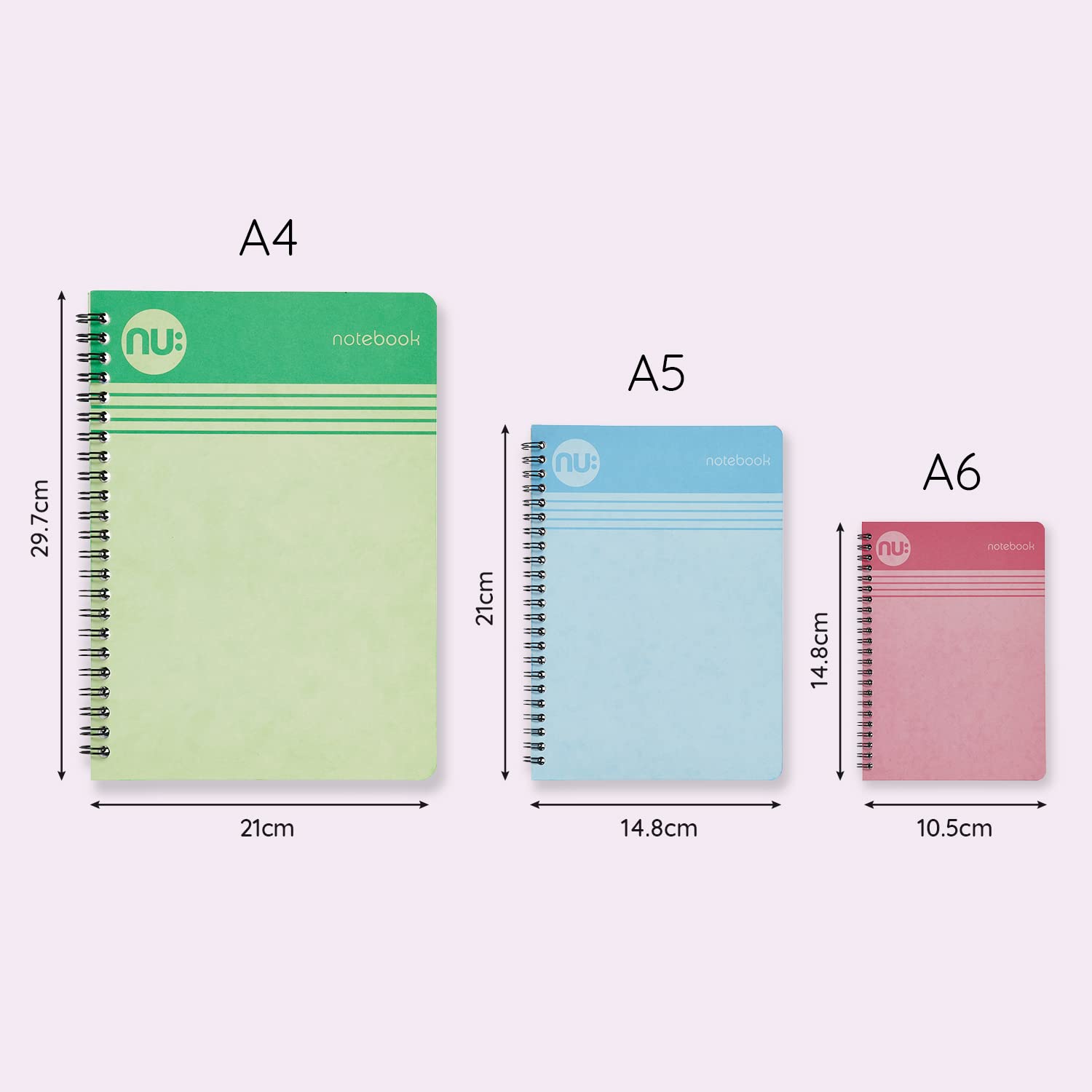 nu: A4 Wirebound Notebook - Cloud Pastels Lilac | 80gsm FSC Paper | 110 Pages 3