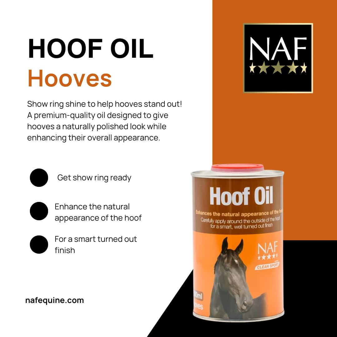 NAF Hoof Oil - Traditional Gloss Finish for Healthy Hooves | 500ml