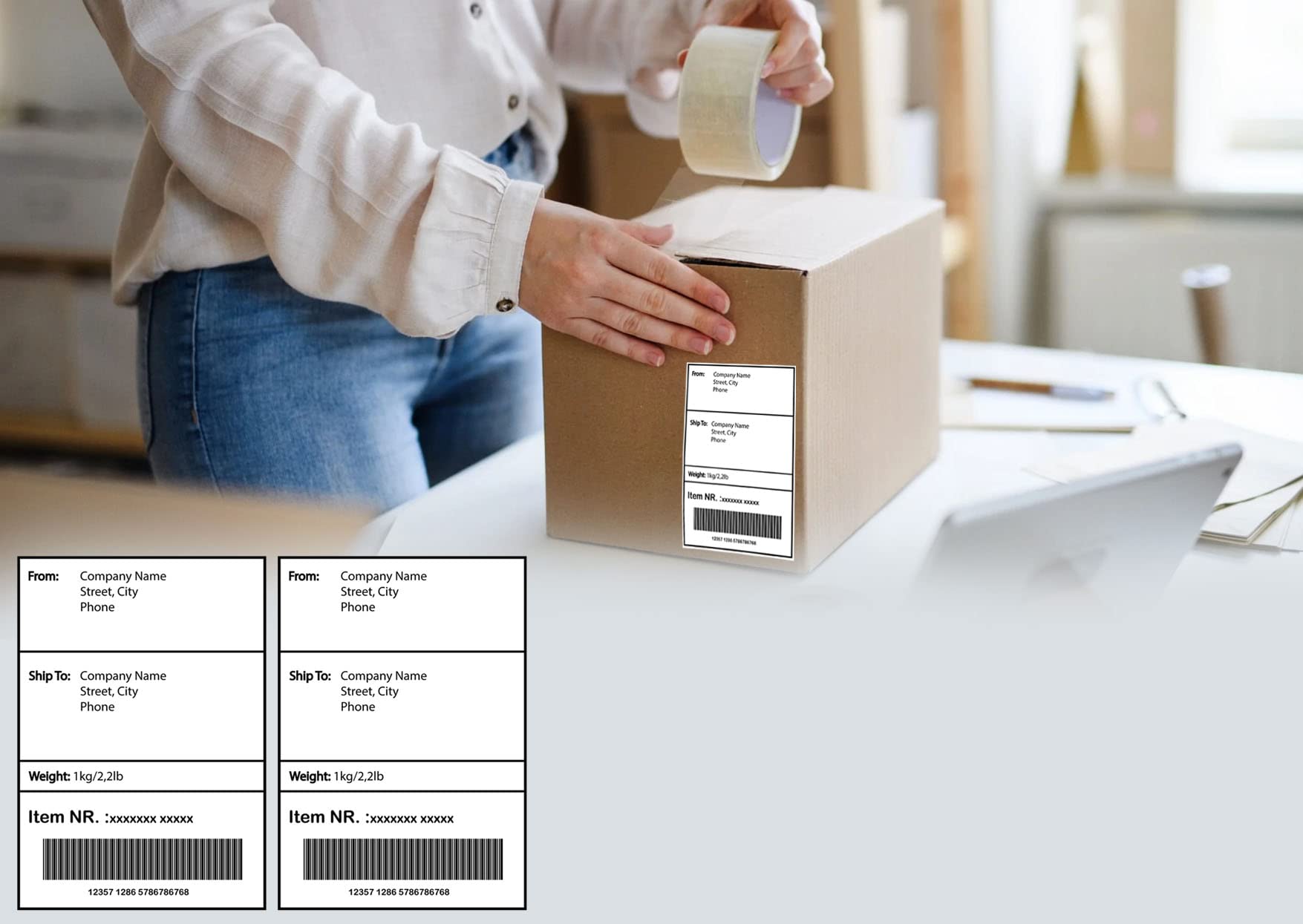 Creavvee Printable White Sticker Paper Labels - 1 Label per Sheet, 25 A4 Sheets | Inkjet/Laser Compatible 7