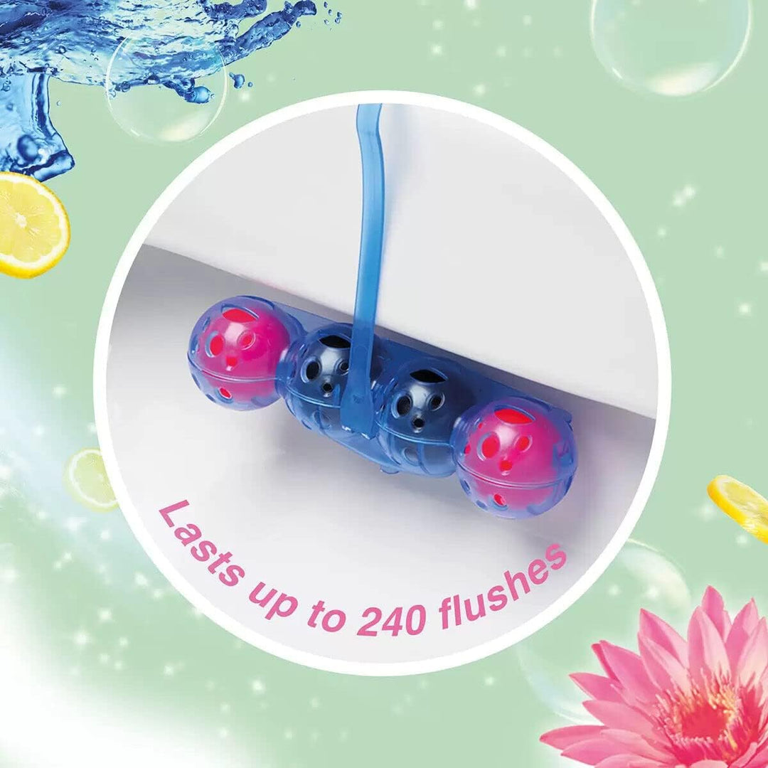 Bloo Colour Active Flower Rim Block, 150 g - Toilet Cleaning with Fresh Scent & Anti-Limescale