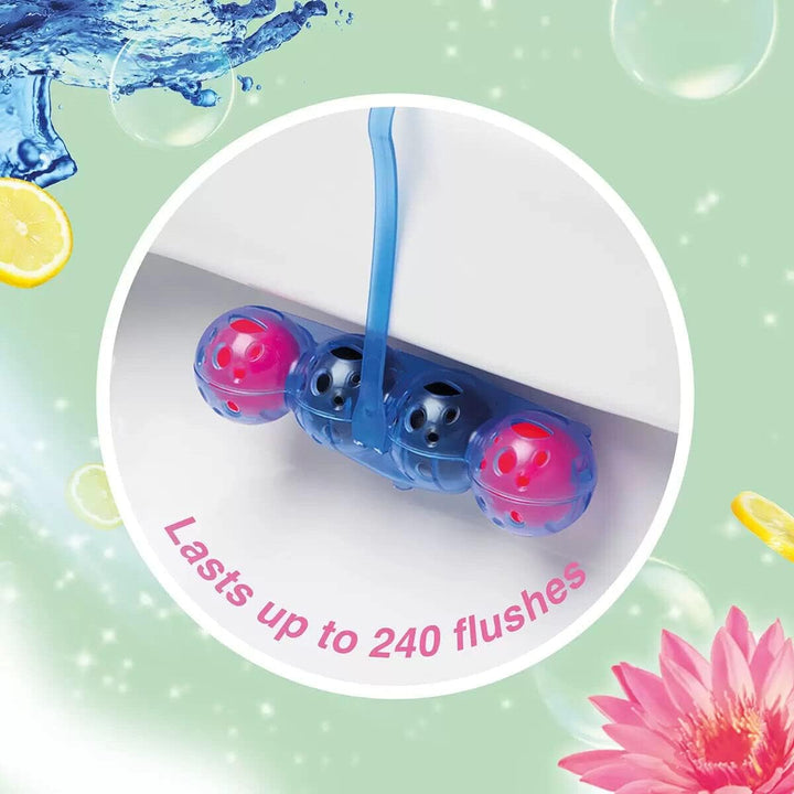 Bloo Colour Active Flower Rim Block, 150 g - Toilet Cleaning with Fresh Scent & Anti-Limescale