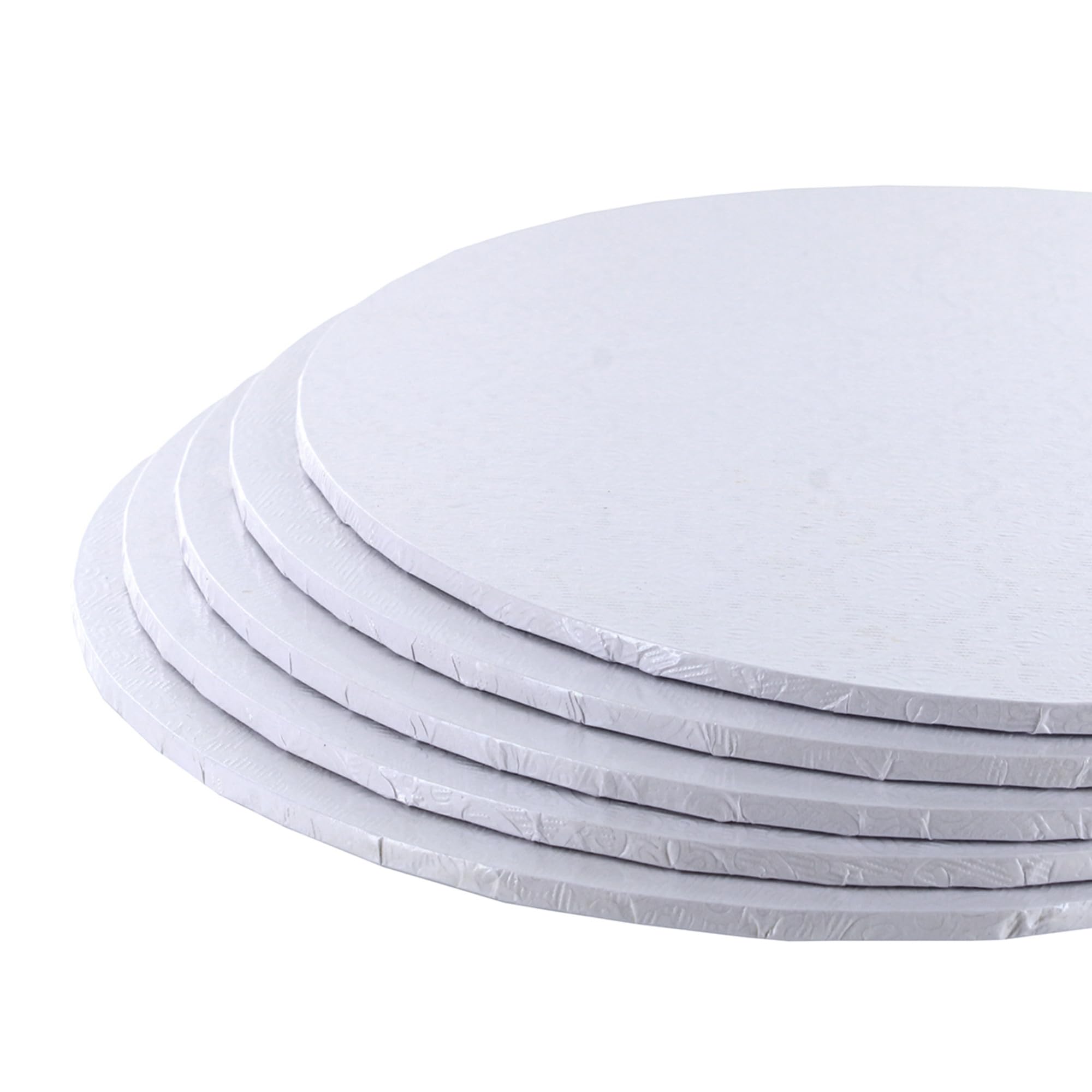 Culpitt White Masonite Cake Board - Strong Round Cake Drum, 4mm Thick, 10 Inch, 5 Pack 3