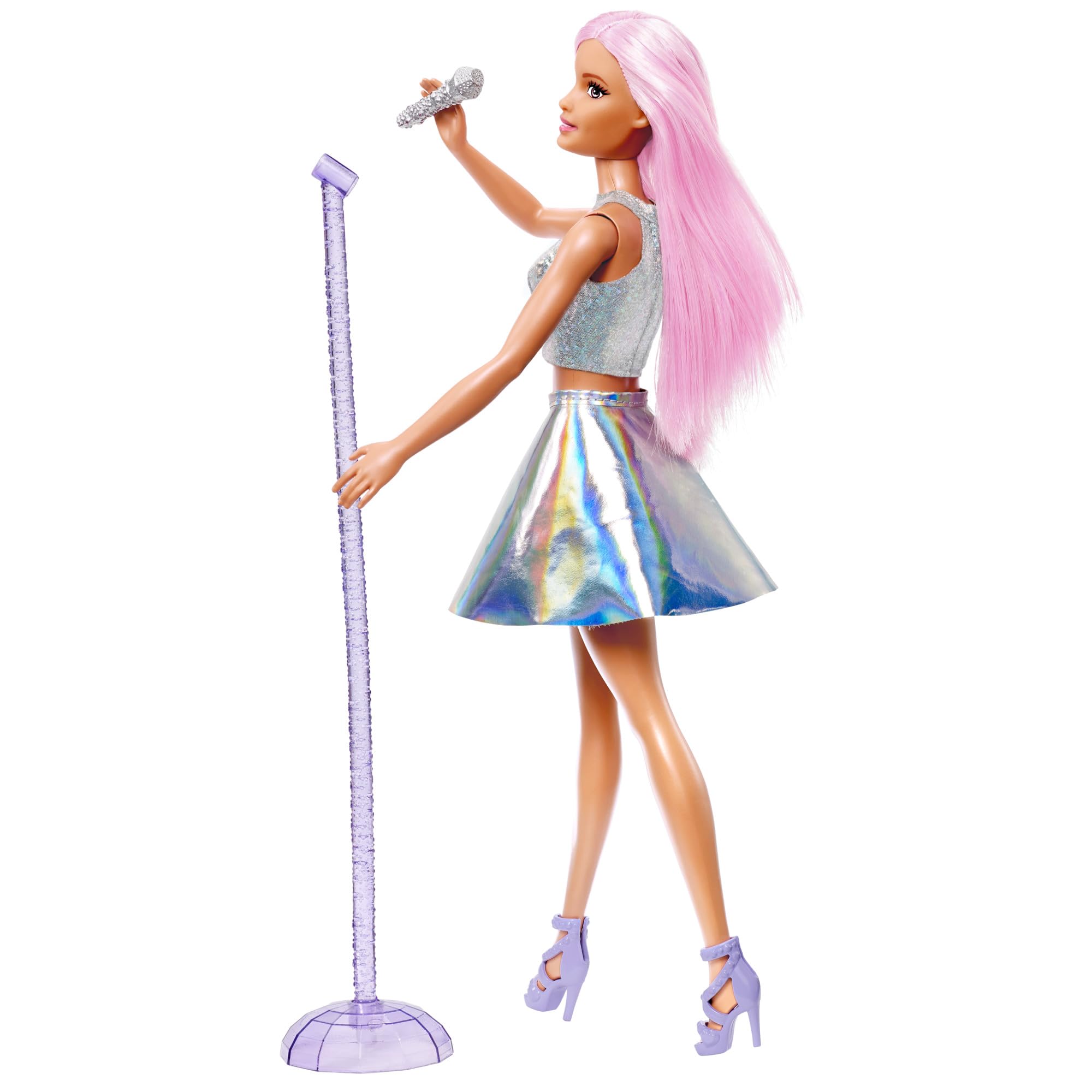 Barbie Pop Star Doll - 12 Inch Doll with Microphone and Stand | Plastic | Unisex Children 5