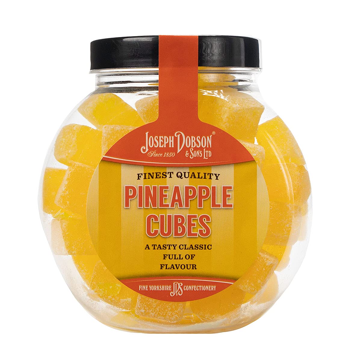 Joseph Dobson & Sons Pineapple Cubes - 400g Gift Jar | Gluten Free | Suitable for Vegetarians 1