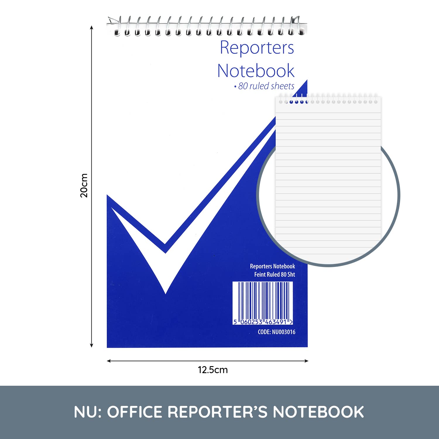 nu: Reporters Notebook - Pocket Size (125x200mm) | Soft Cover | 160 or 320 Pages Available 2