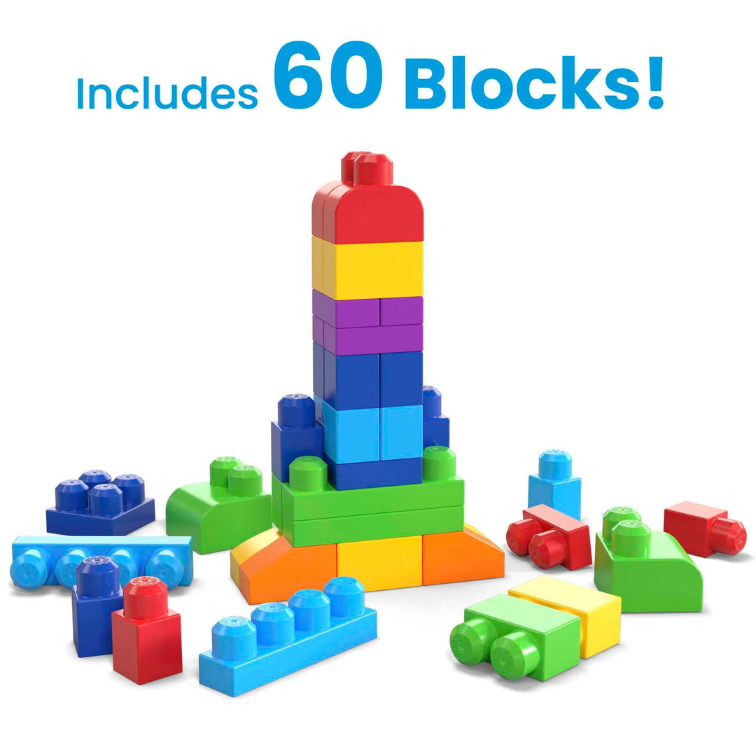 Mega Bloks DCH55 Borsa da Edificio Grande, Blu 60 Pezzi