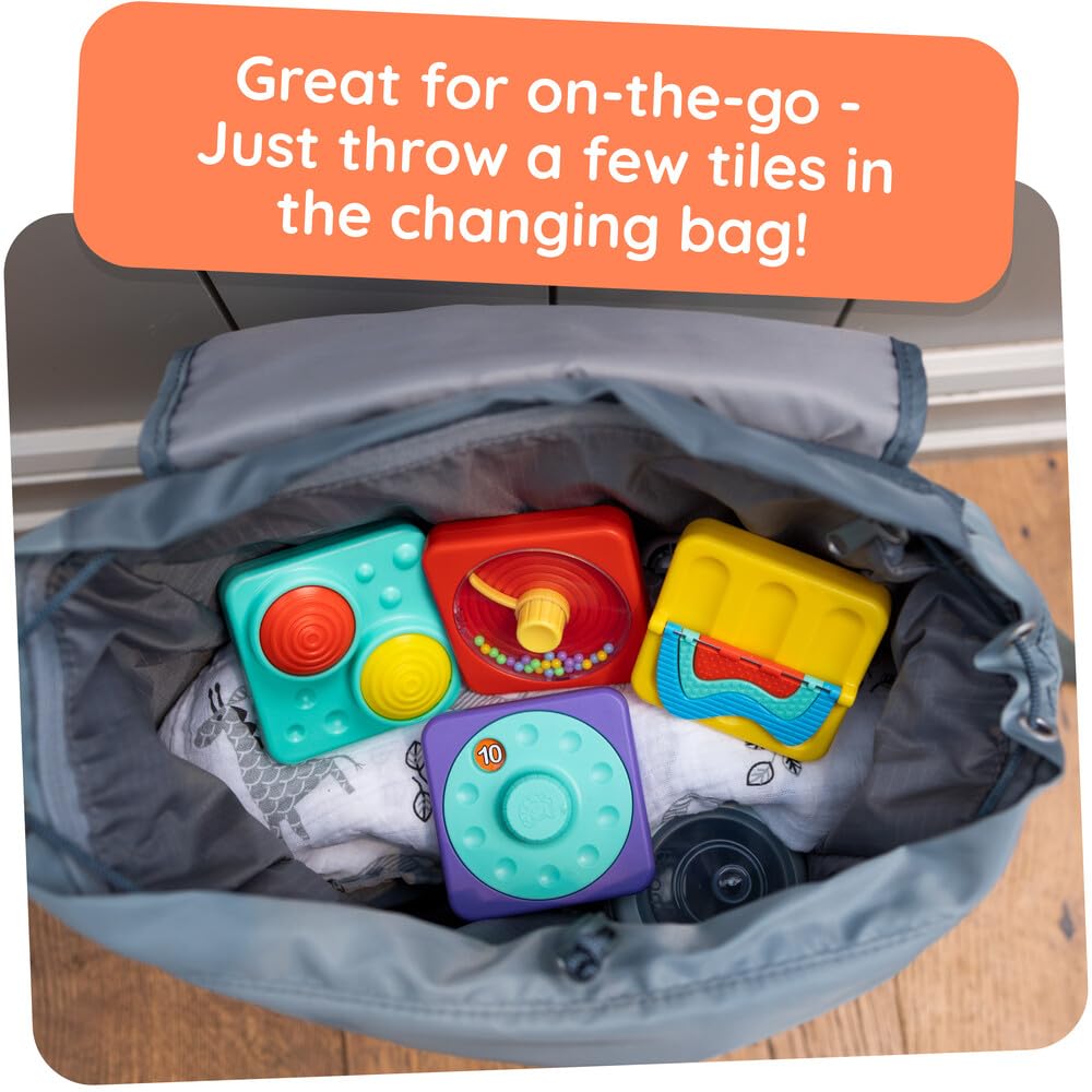 Fat Brain Toys PlayTab Essential Set - Magnetic Sensory Activity Board for Toddlers 12M+ 6