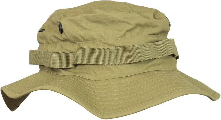 BRIT Boonie Hat with Neck Flap - Coyote | Sun Protection Hat for Men & Women | Ripstop Polycotton Material | Adjustable Neck Guard for Hot Weather