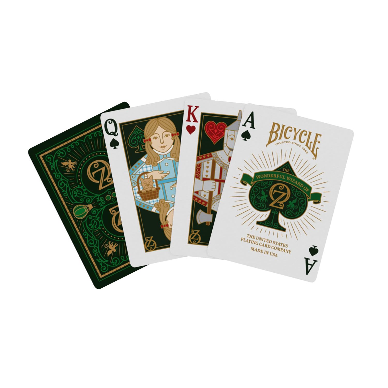 Bicycle - Wizard of Oz Playing Cards, Gold Foil Tuck Case, Custom Oz-Inspired Deck