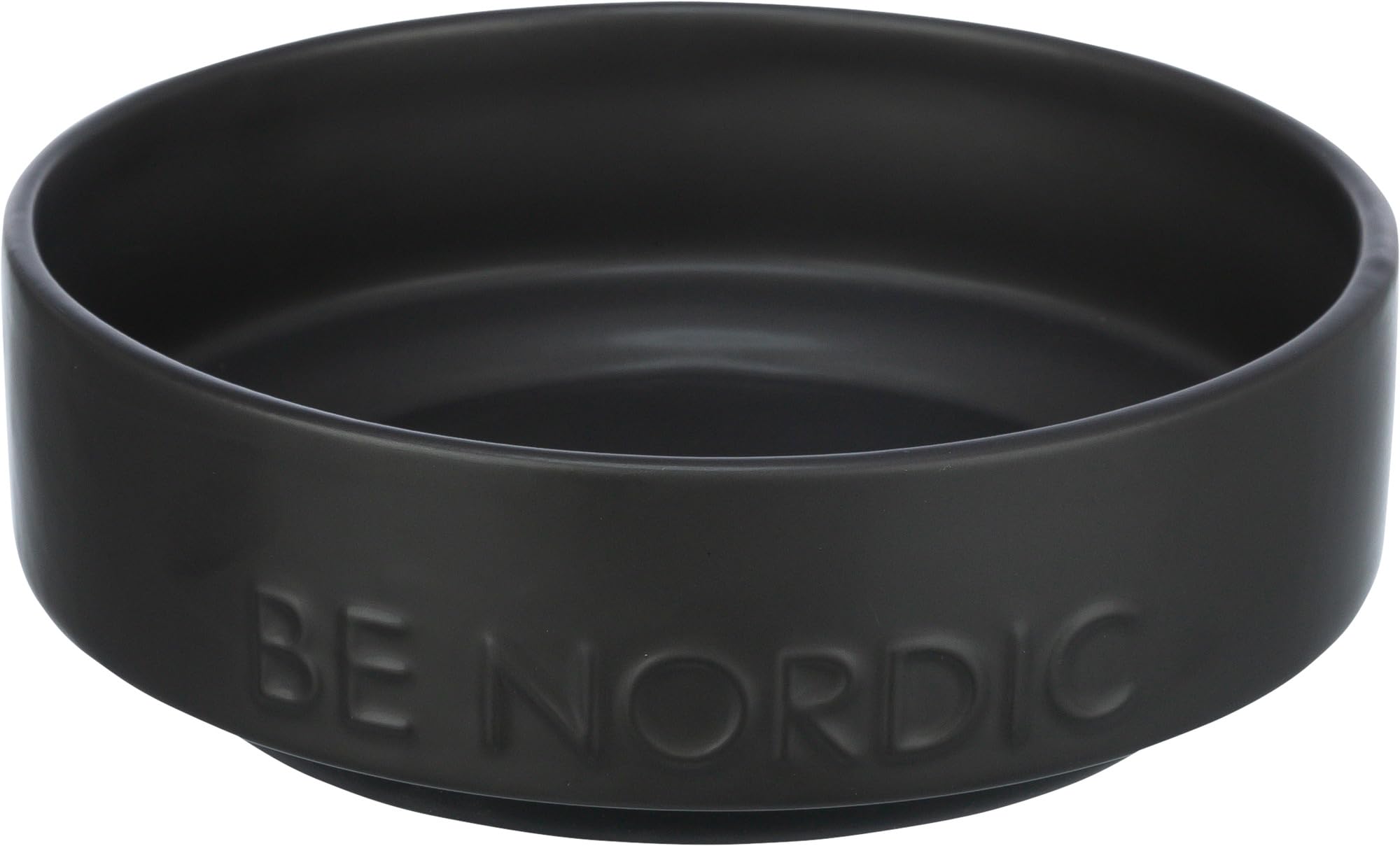 TRIXIE BE NORDIC Ceramic Dog Bowl - 500 ml Capacity | Black | Nonslip Base