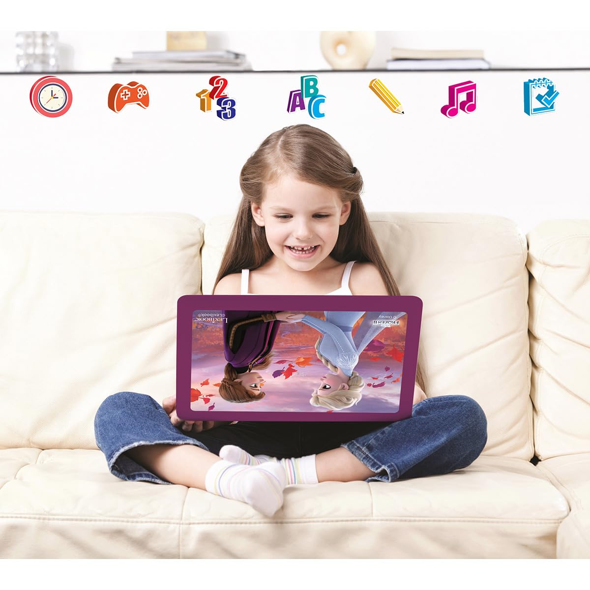 Lexibook Frozen 2 Educational Bilingual Laptop - 124 Activities for Learning Spanish & English, Ages 3+ 3