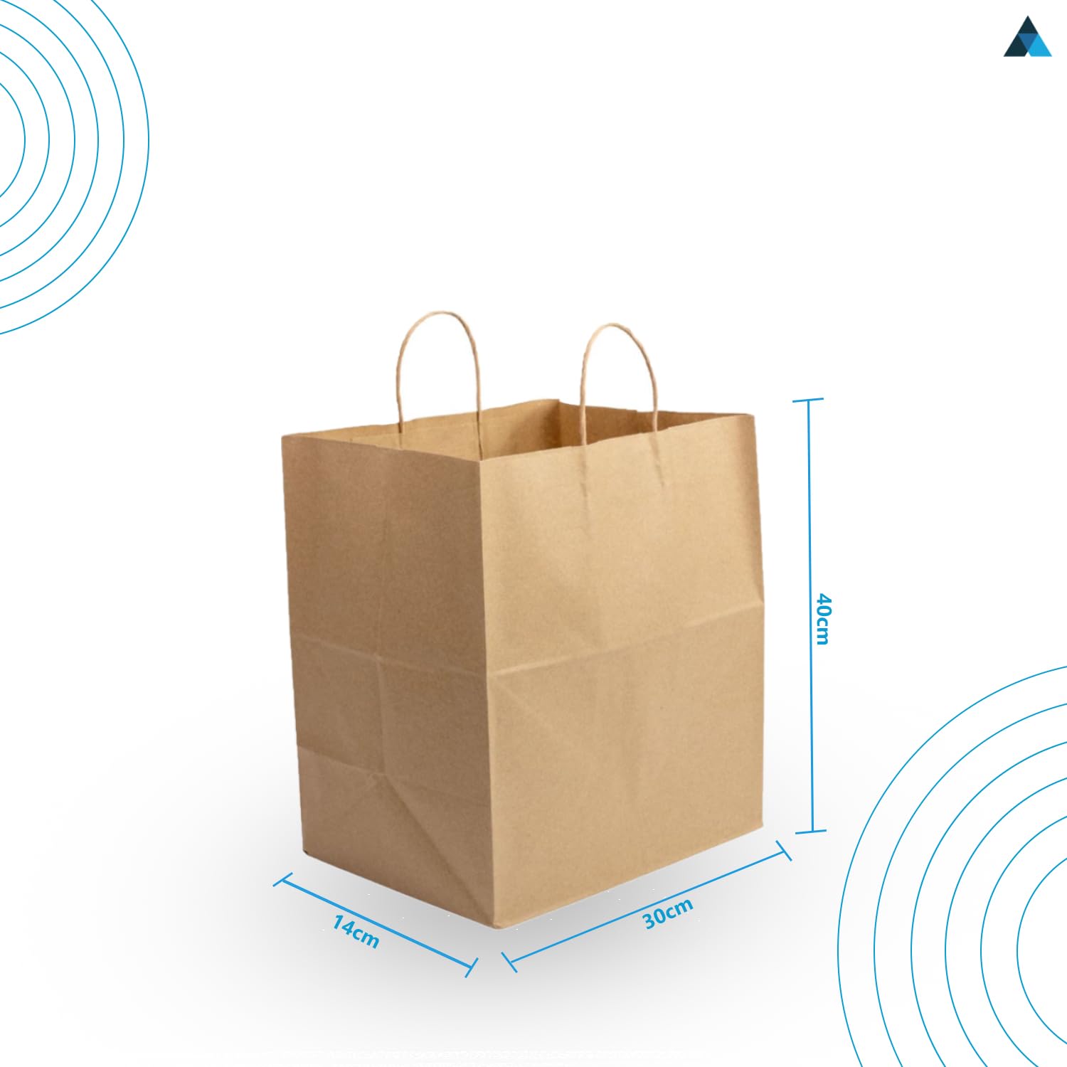Nationwide Paper 30-Pack Extra Large Brown Kraft Paper Gift Bags with Rope Handles