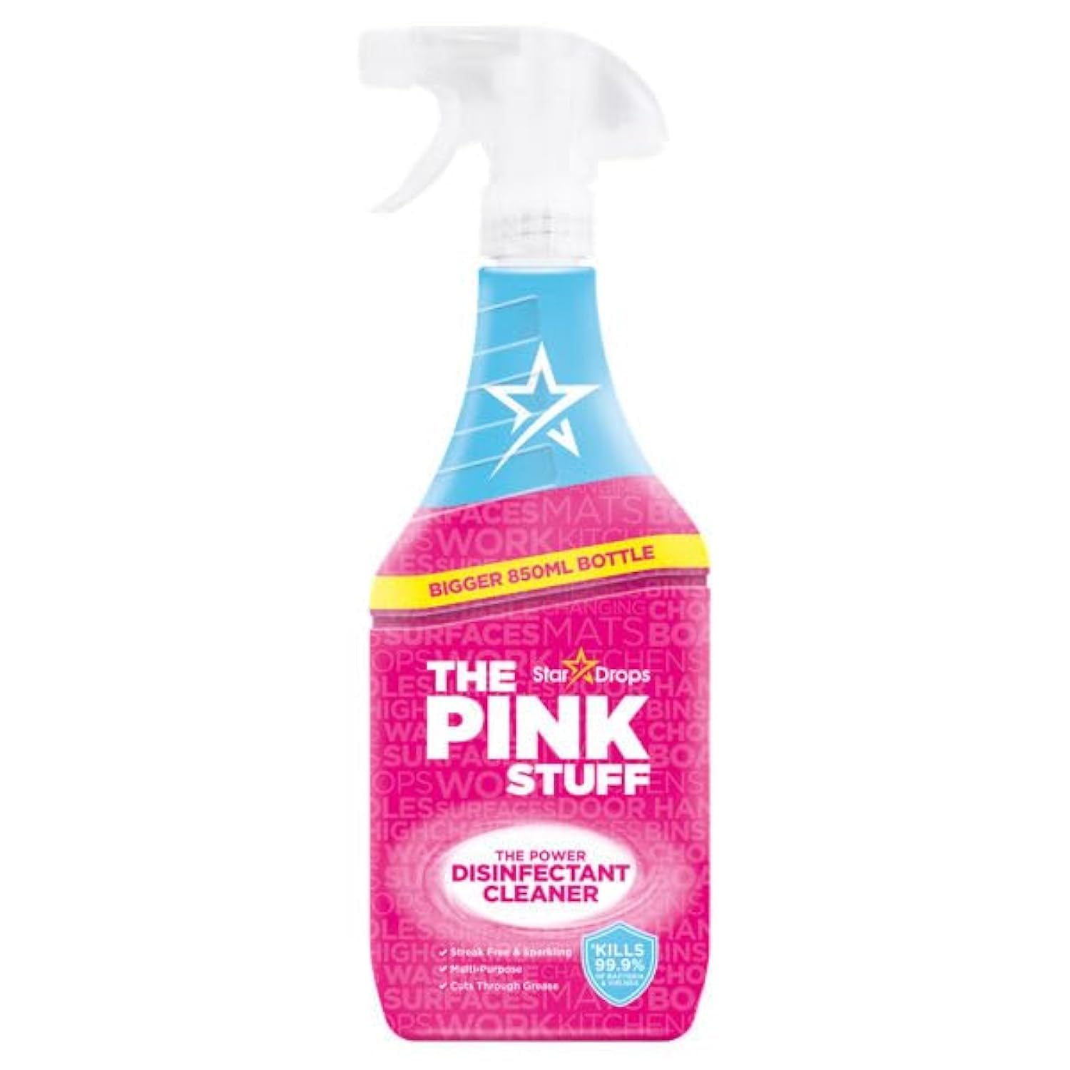 Stardrops Pink Stuff Disinfectant Cleaner - Hospital Grade | Apple Scent | 850ml Spray