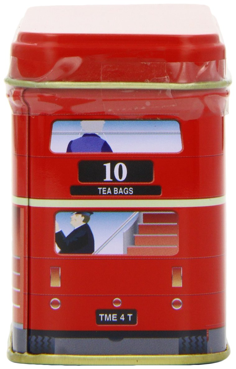 New English Teas London Bus Tea Caddy with 20 English Breakfast Teabags