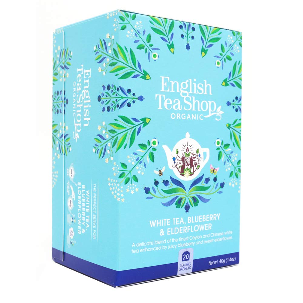 English Tea Shop Organic White Tea with Blueberries & Elderflowers - Super Tea 40g 4