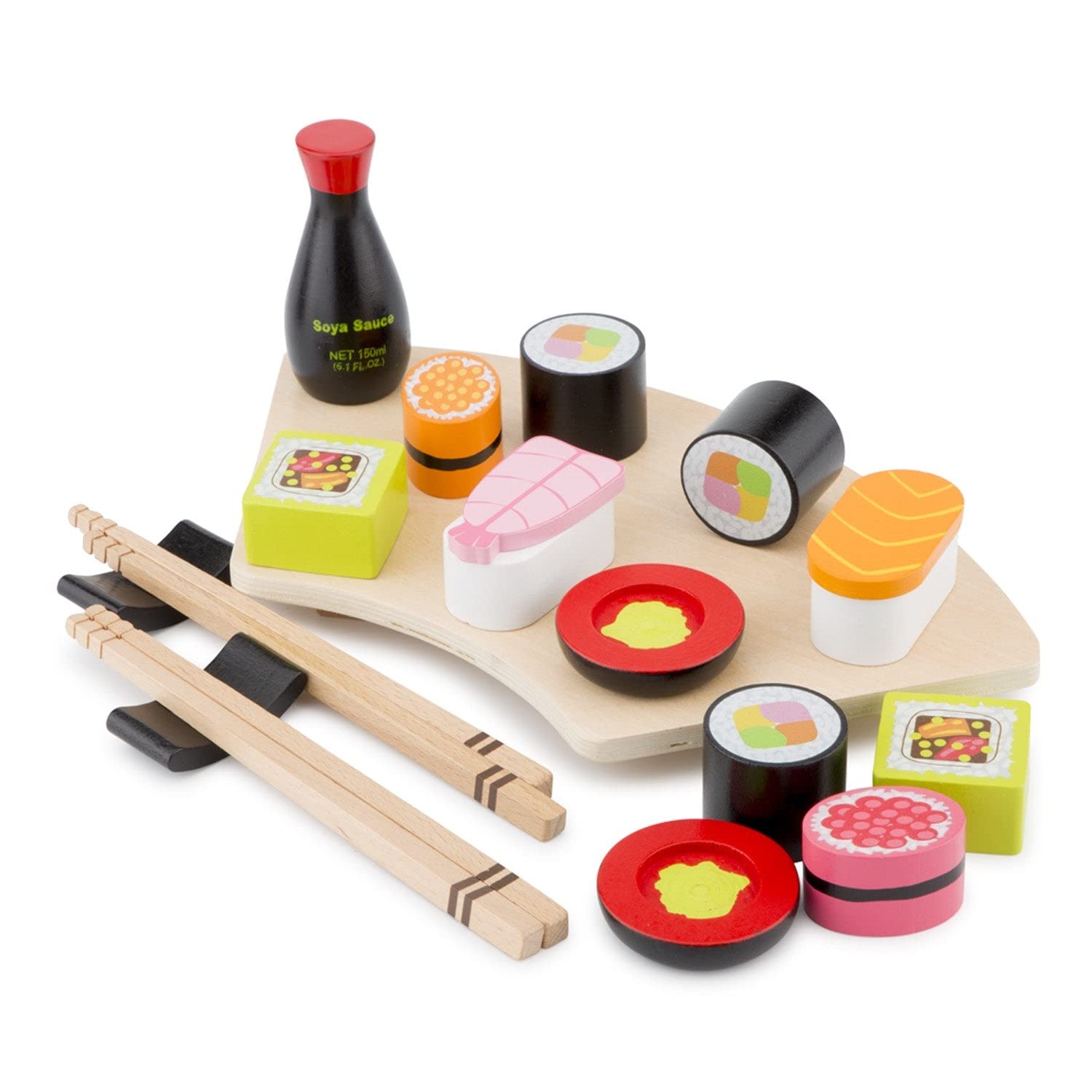 New Classic Toys Wooden Sushi Pretend Play Set - Educational Role Play for Kids 3+ 8