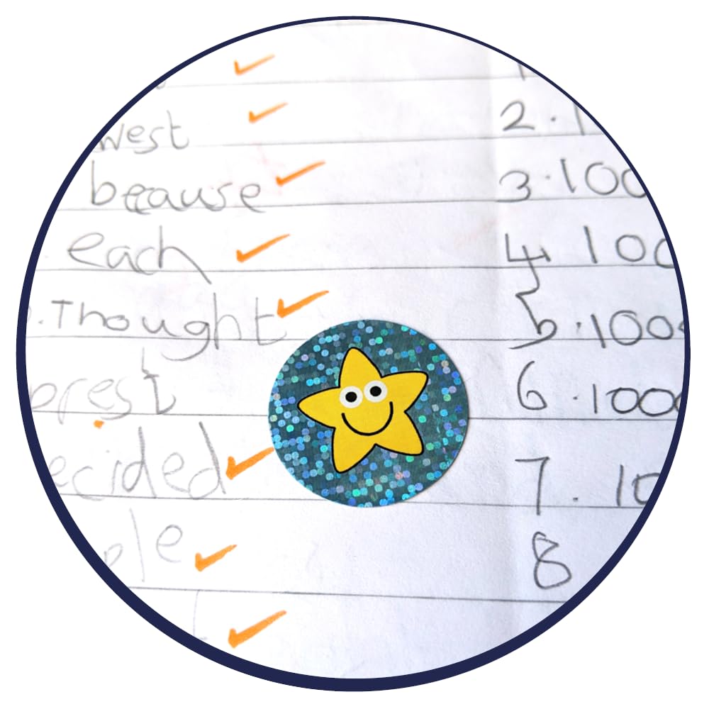 SuperStickers Sparkly Mixed Praise Stickers - 108 Pack, 28mm | Stars, Aliens, Fairies Theme 4