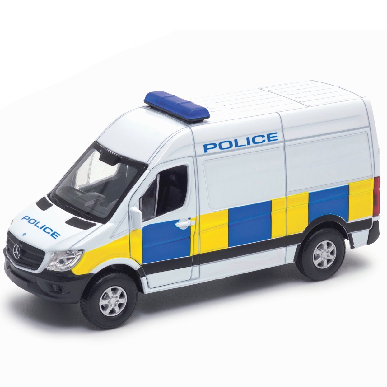 Peterkin Police Mercedes Benz Sprinter Toy Vehicle - Diecast Pull Back Action | 11cm Length