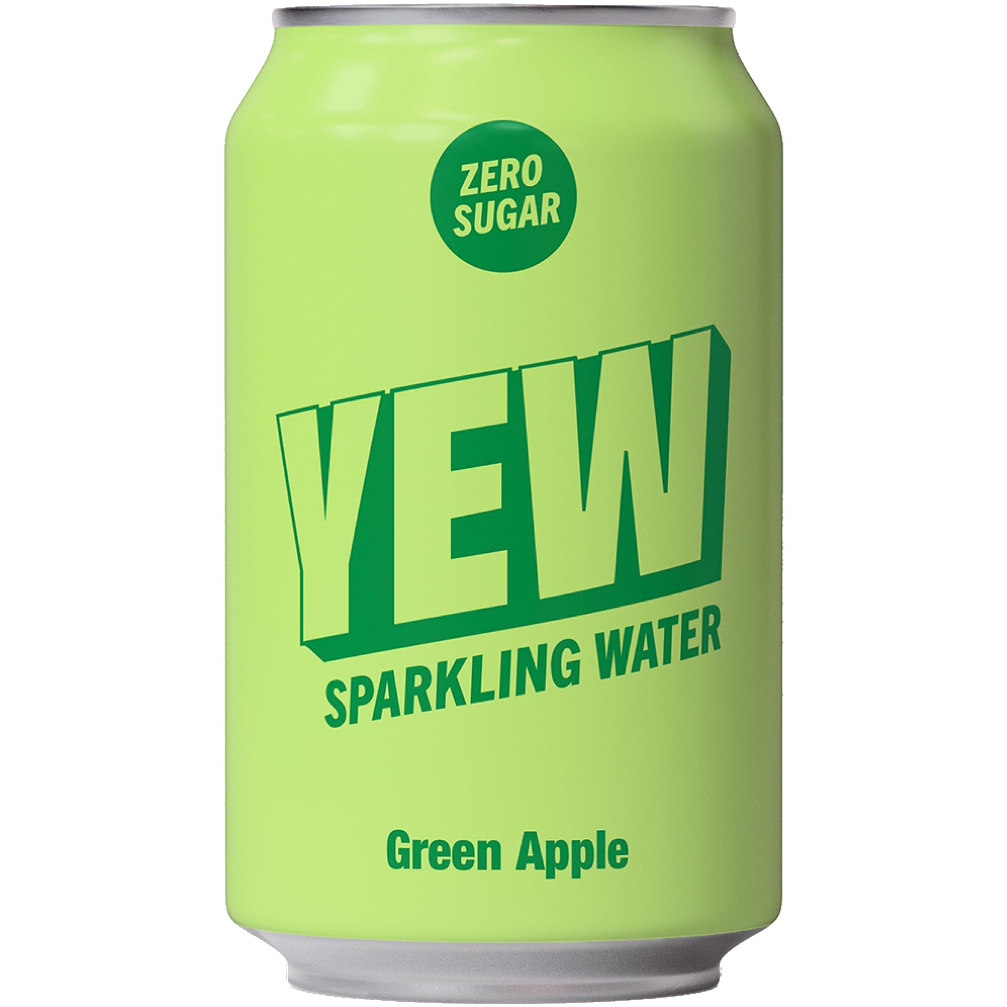 YEW Green Apple Sparkling Water - Zero Sugar, Zero Calories | 330ml Can 1