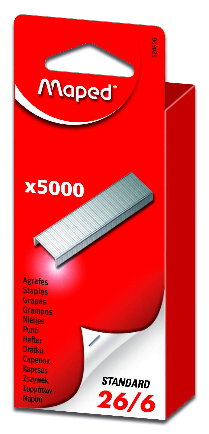 Maped Staples - Size 26/6 | 5000 Pack | Metal Construction