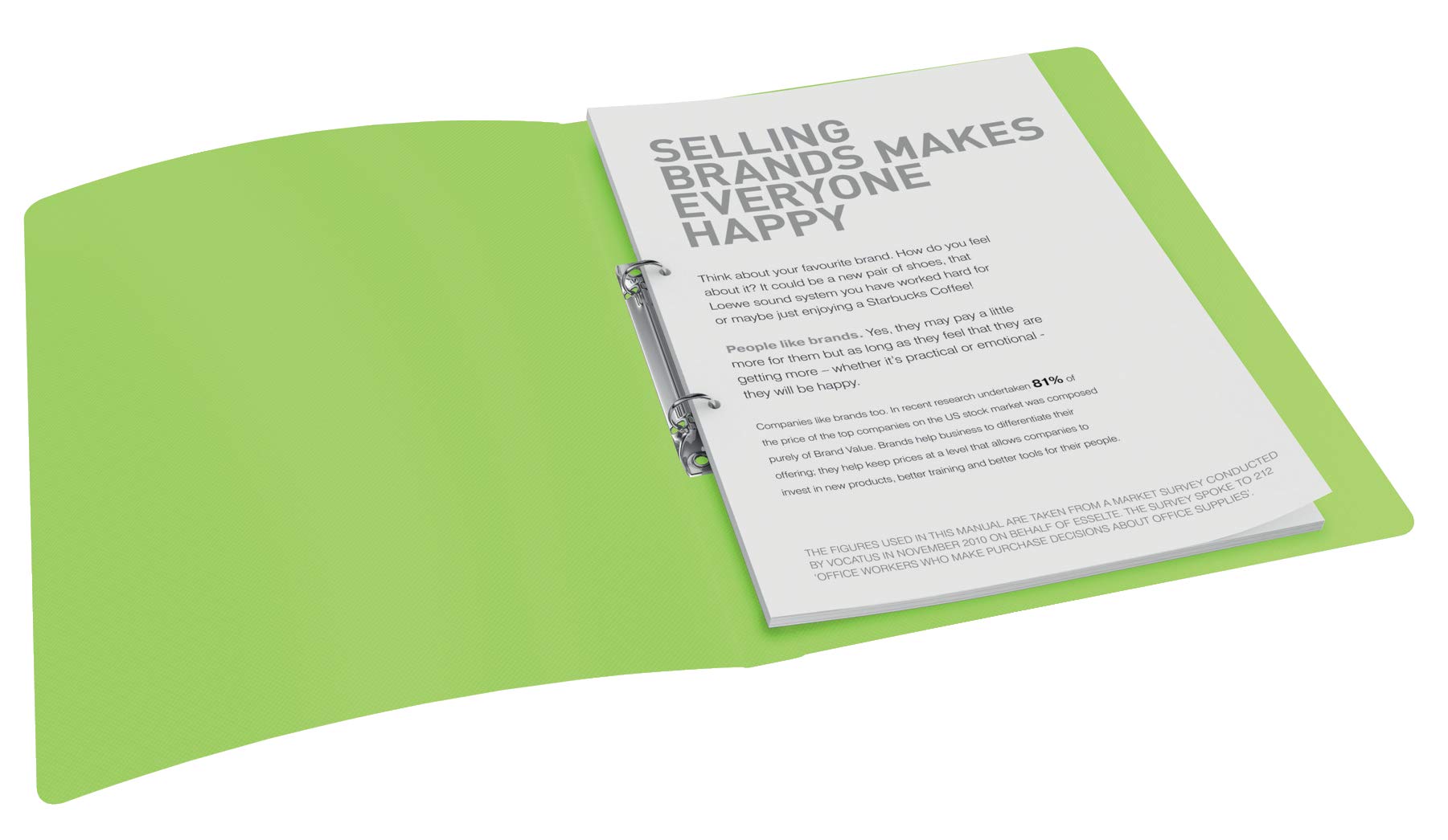 Rexel Choices A4 O-Ring Binder - Green, 16mm 2-Ring, 100 Sheet Capacity | Lightweight Polypropylene 2