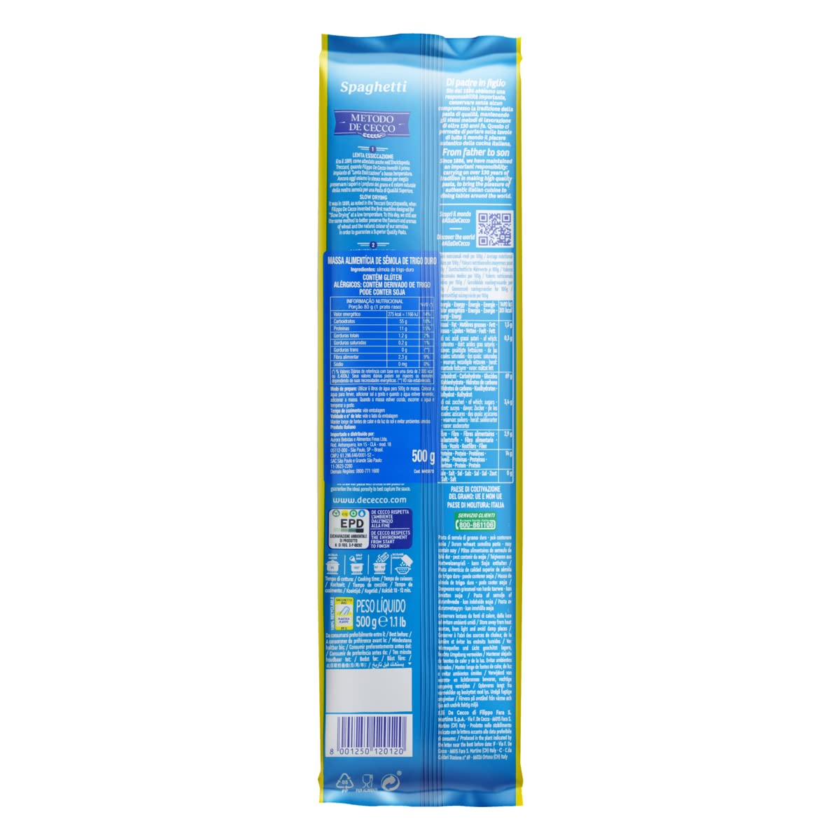 De Cecco Spaghetti No. 12 Pasta - 500g | Bronze Die Cut | Traditional Italian Quality 4