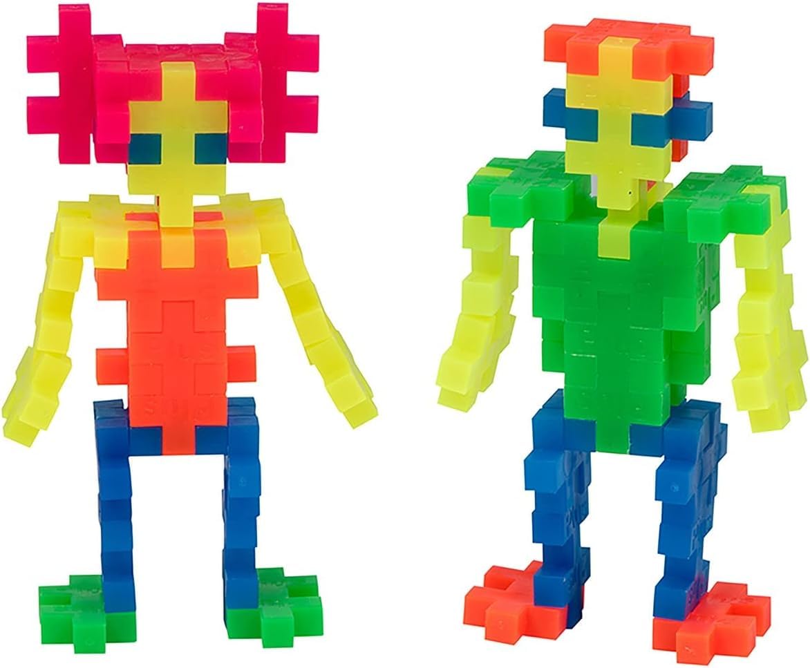 PLUS PLUS Building Blocks Toy - 240 Pieces, Neon Color, Ages 5+ 5