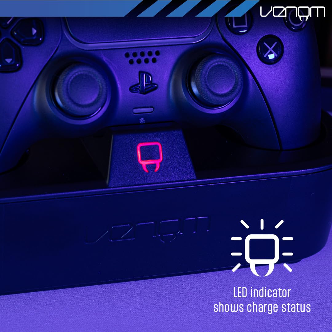 Venom PS5 Controller Turbo Charging Dock | Fast DualSense & Edge Charger wi 5