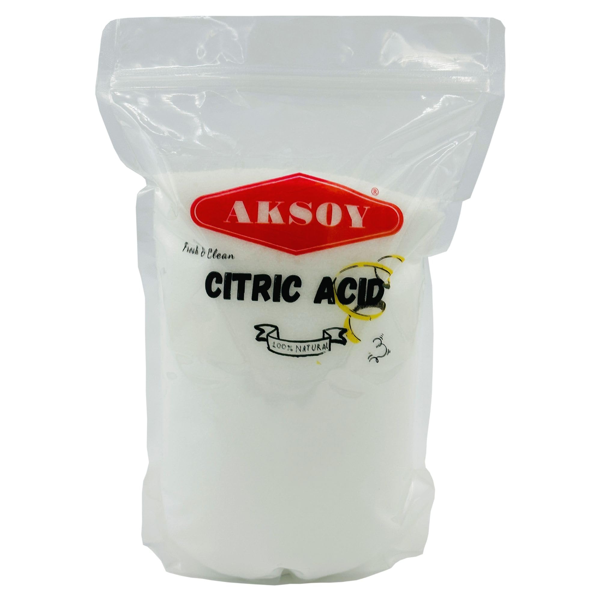 AKSOY Food Grade Citric Acid - Non-GMO De-Scaler & Cleaner | 2 kg Granule