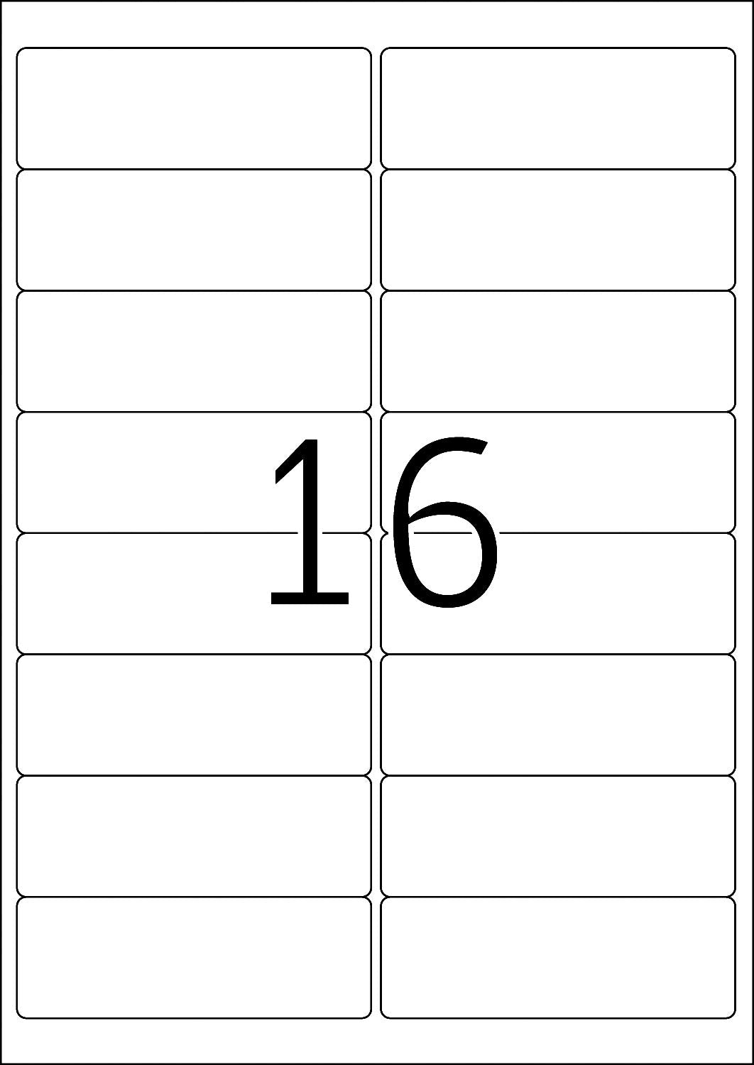 TopStick Self Adhesive Address Labels - 1600 Labels, 99.1 x 33.9 mm, White | For Laser & Inkjet