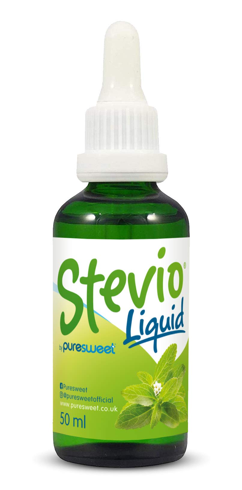 Puresweet Stevio Liquid Drops - Zero Calorie, Natural Sweetener | 50ml Glass Bottle | Keto Friendly 1