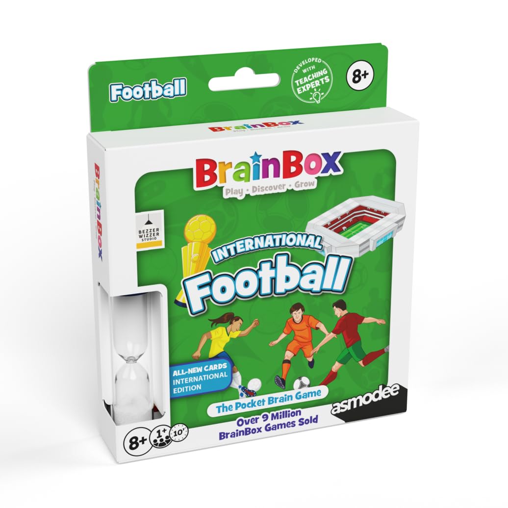 Asmodee BrainBox Pocket - Football International Teams | Travel Card Game | Ages 8+ 1