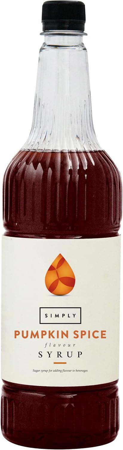 Simply Pumpkin Spice Syrup - Vegan & Nut Free Flavoured Syrup for Coffee, Cocktails, Baking 1L