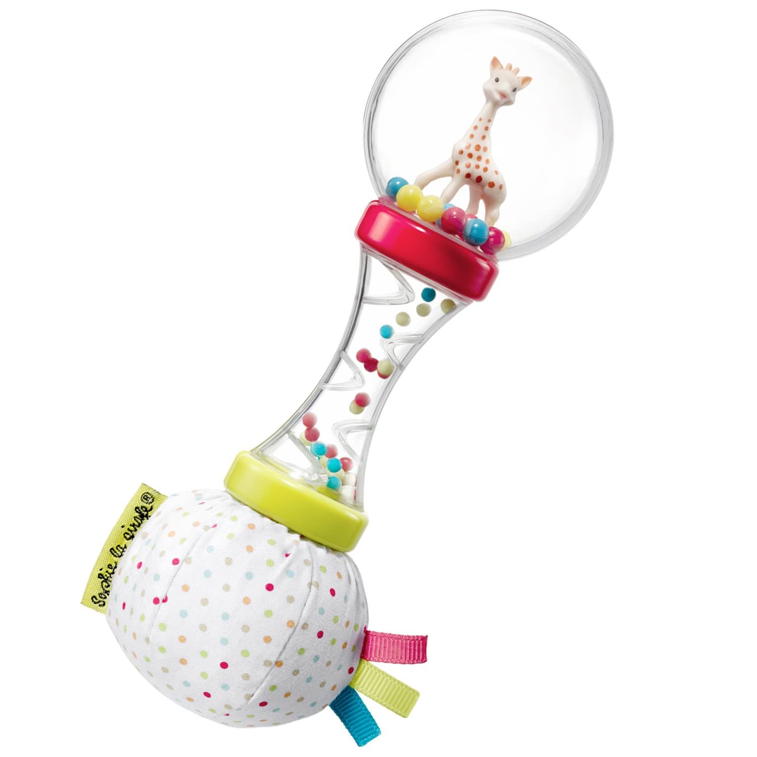 Sophie la girafe Soft Maracas Textured Baby Rattle Toy - Easy Grip Sensory Toy for 3 Months+