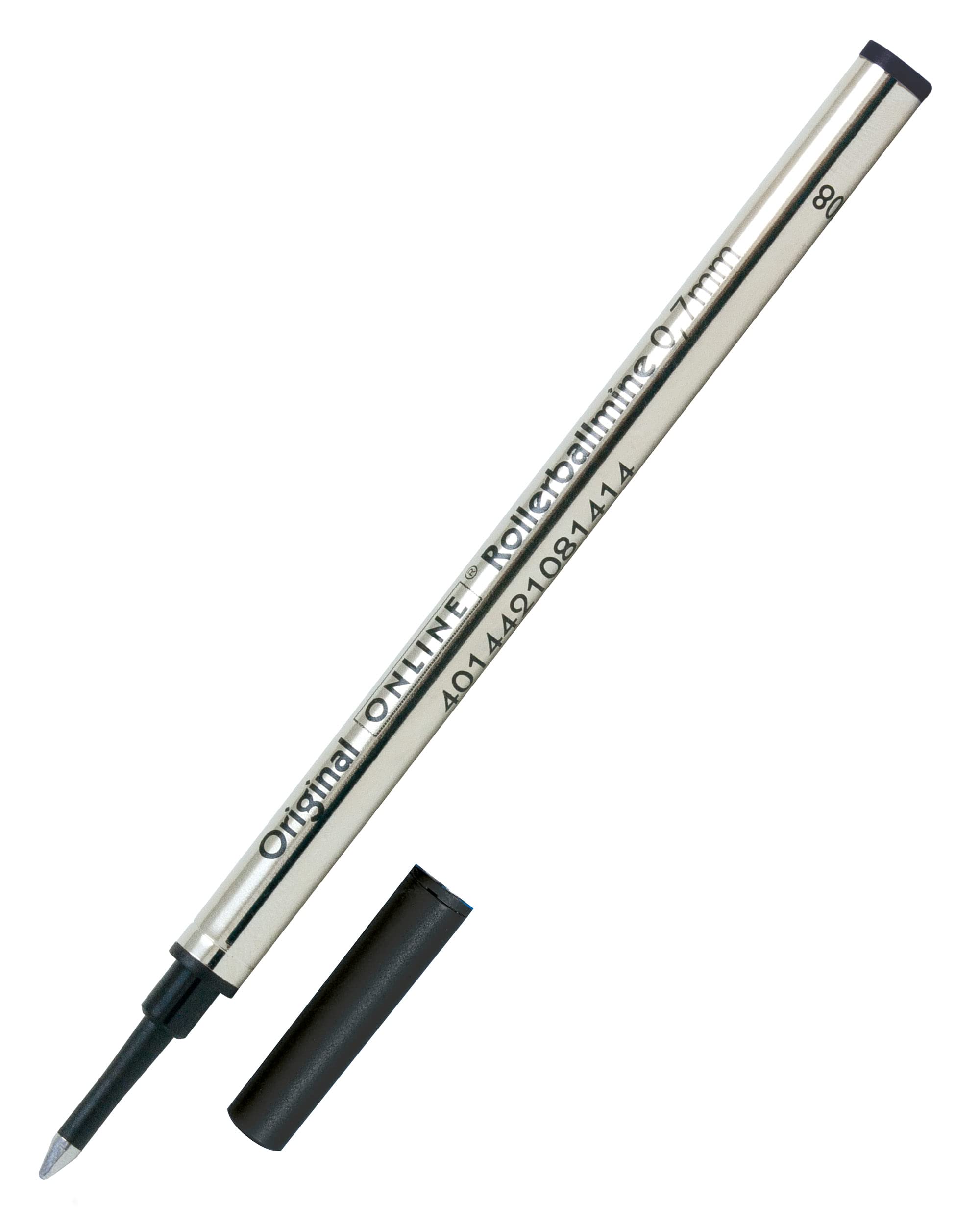 Online Rollerball Pen Refill - Black Ink, 0.7mm Line Width, ISO 14145-2 Certified