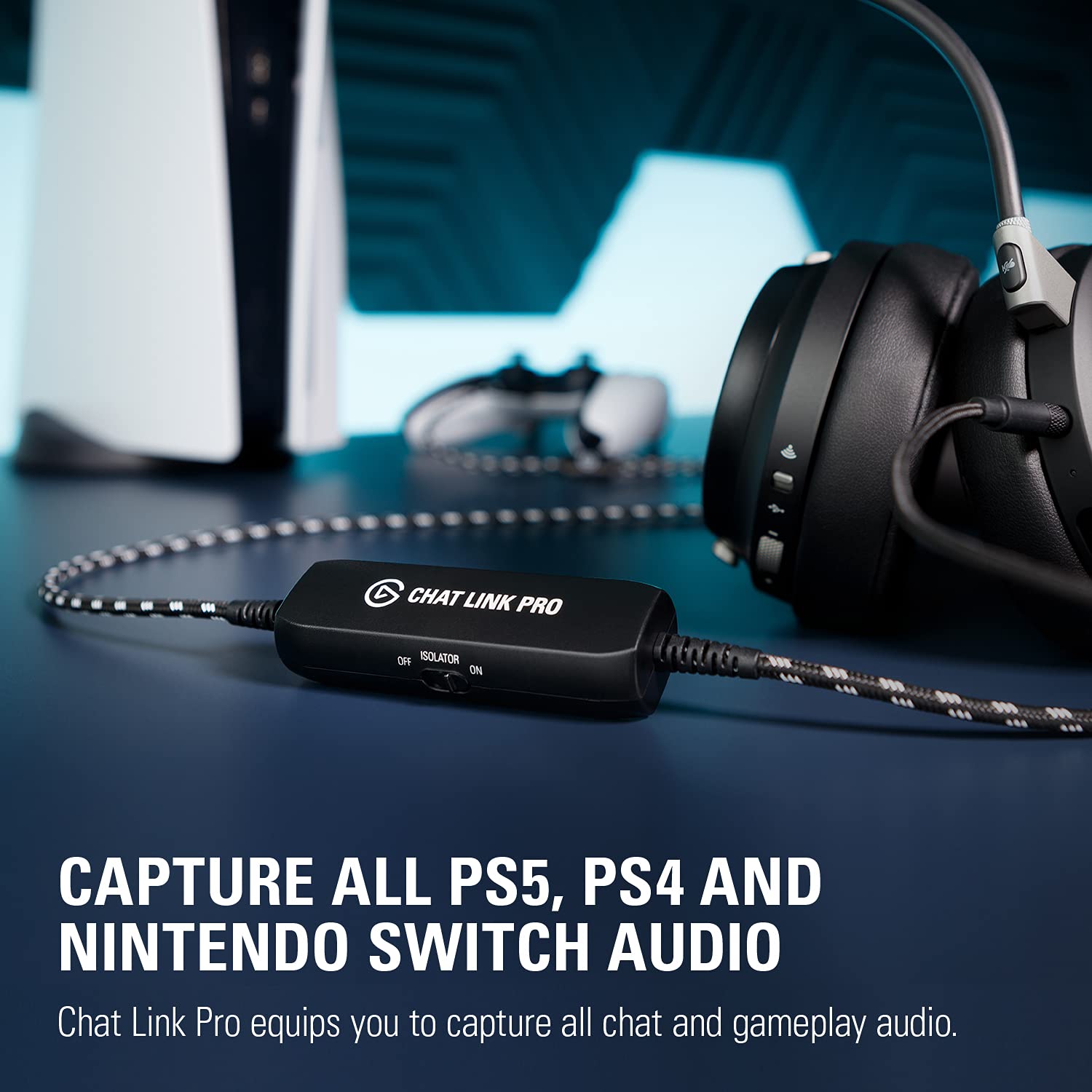 Elgato Chat Link Pro - Audio Adapter, for PS5, PS4, Nintendo Switch, Captur 3