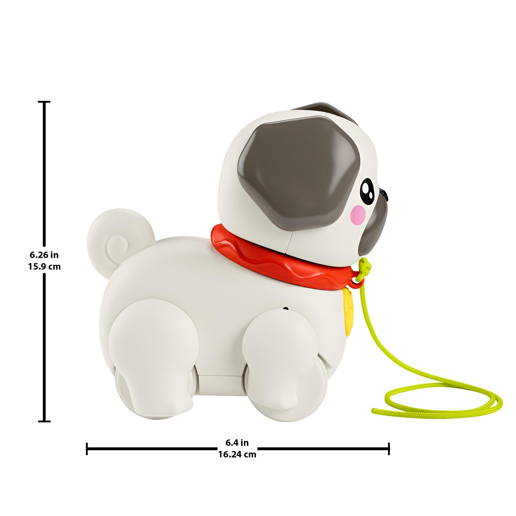Fisher-Price FP Pets Walk-The-Pup-Pug Pull-Along Toy - Ages 12 Months+ 6