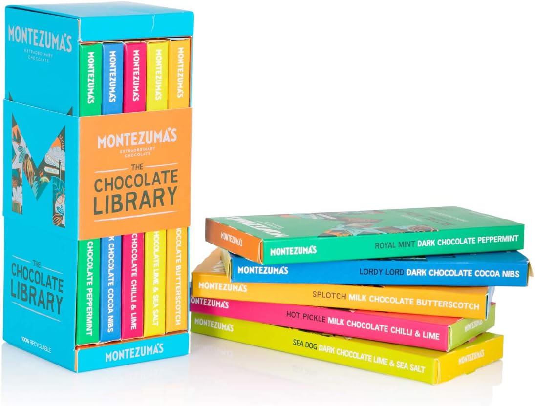 Montezuma's - Bar Library Chocolate Collection, 5 x 90g Gluten-Free Variety Pack 5