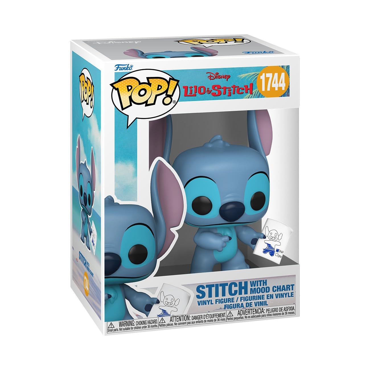 Funko Disney Stitch with Mood Chart Chibi Vinyl Figure - 3.75 Inches 1