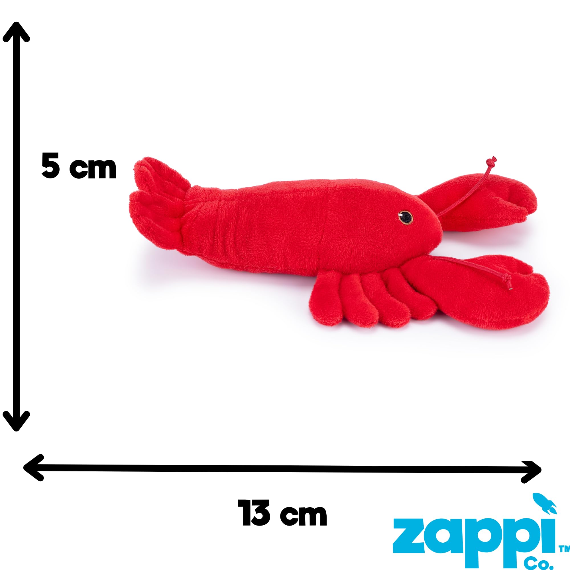 Zappi Co Lobster Plush Toy - Soft Cuddly Stuffed Animal | 12-15 cm | Washable 3