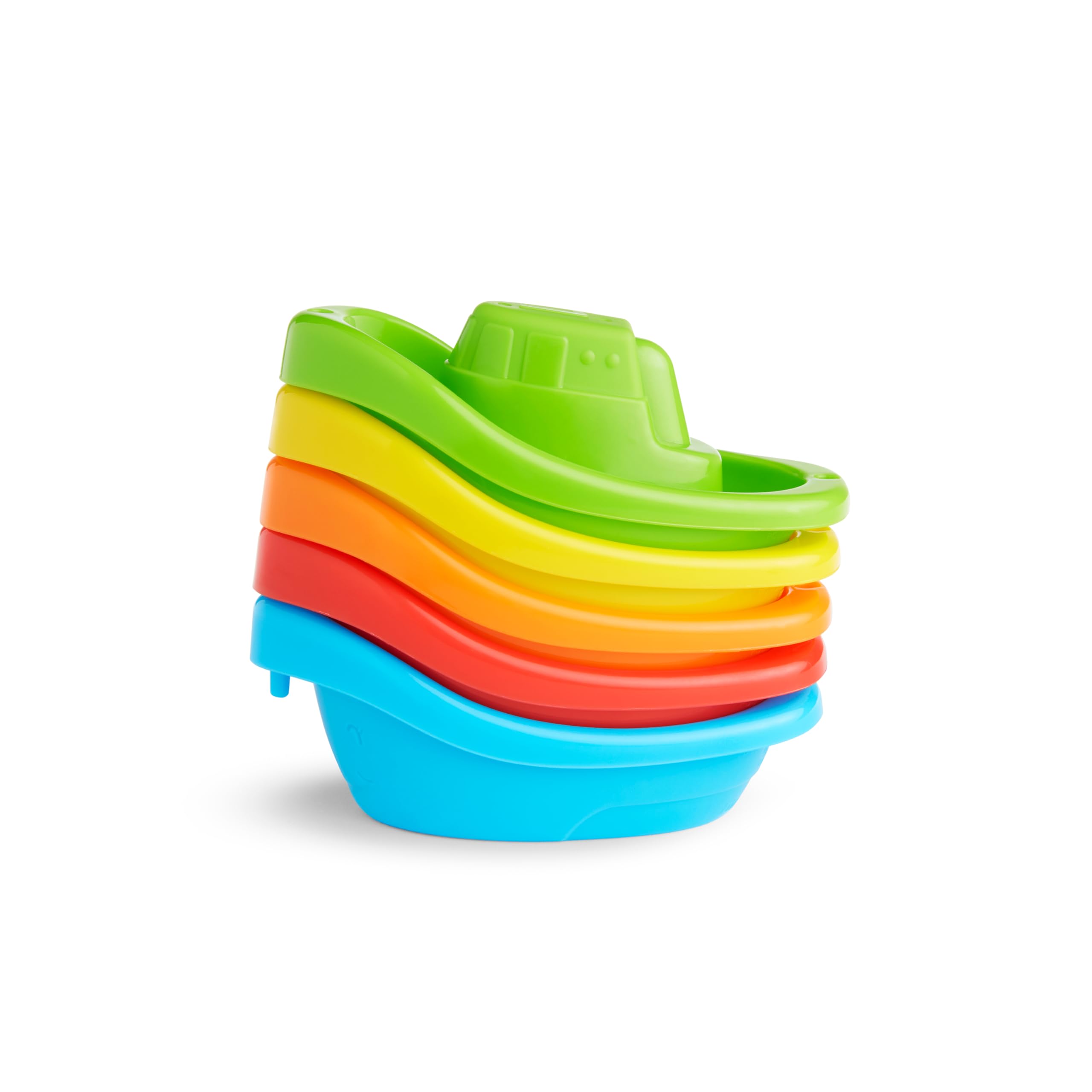 Munchkin Fleet of 5 Boats Bath Toy - Interactive Floating & Linking Bath Playset for Babies