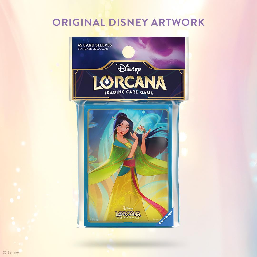Ravensburger Disney Lorcana Trading Card Game - 65 Mulan Card Sleeves Set 4