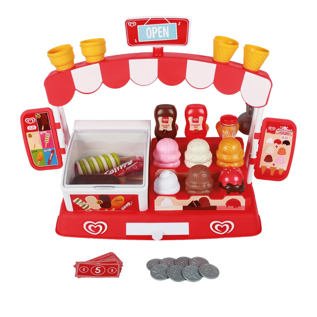 Casdon Walls Ice Cream Parlour Playset - Pretend Ice Cream Shop Toy for Children Aged 2+ | 35+ Pieces 1