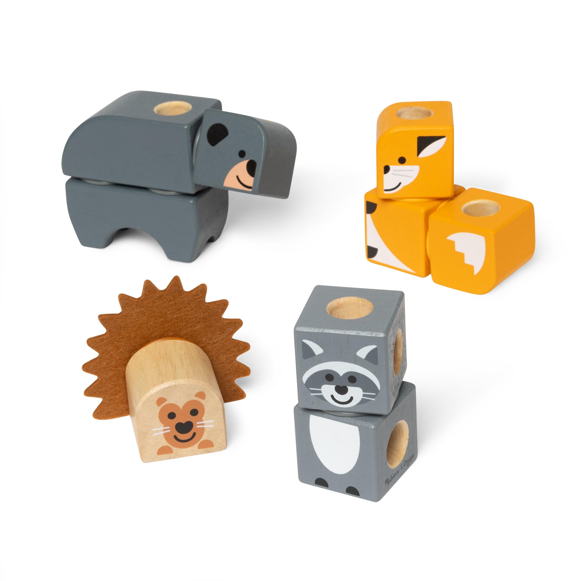 Melissa & Doug Blockables Woodland Friends Snap And Play Building Set | Ages 2-7 | 16 Pieces 1