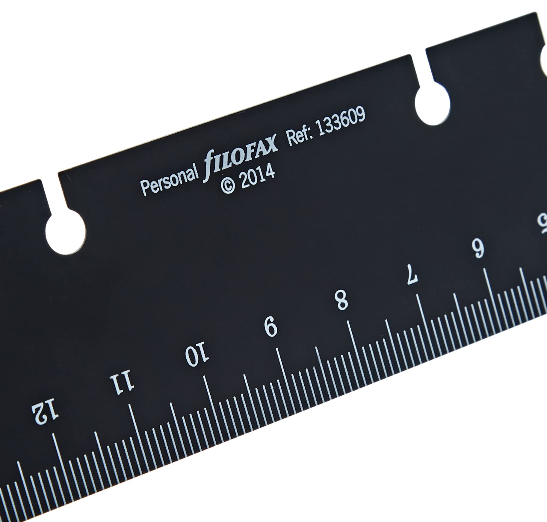 Filofax Personal Ruler Page Marker - Black | Fits Personal Organiser & Clipbook | Imperial/Metric 3